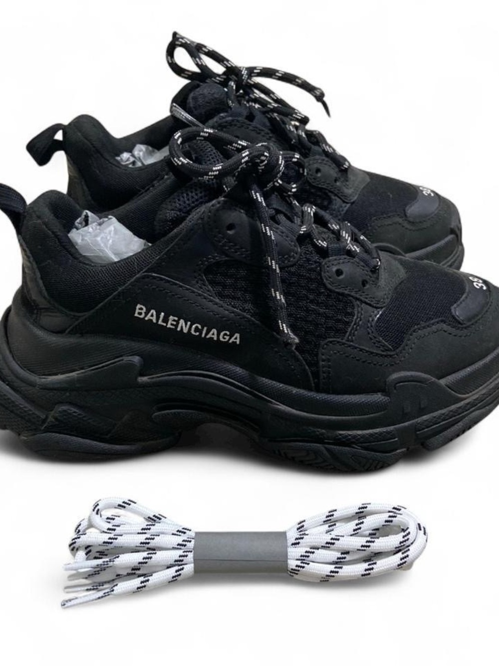 Balenciaga Black Triple-S Chunky Sneakers